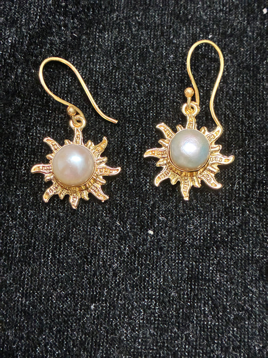 Pearl Sunshine Earrings