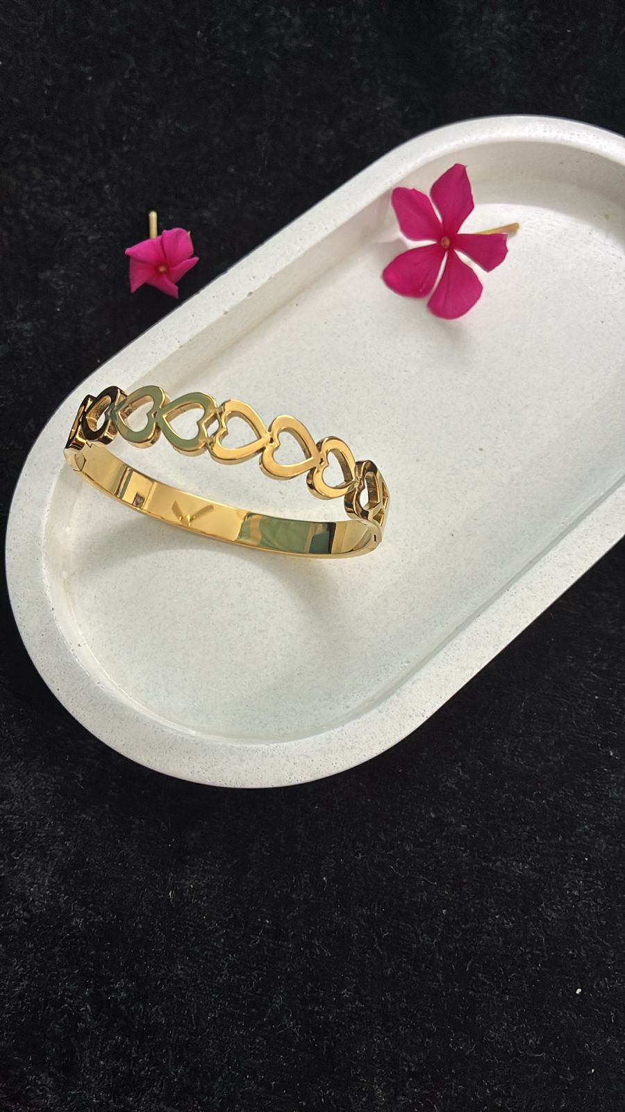 Heart Shape Anti Tarnish Kada