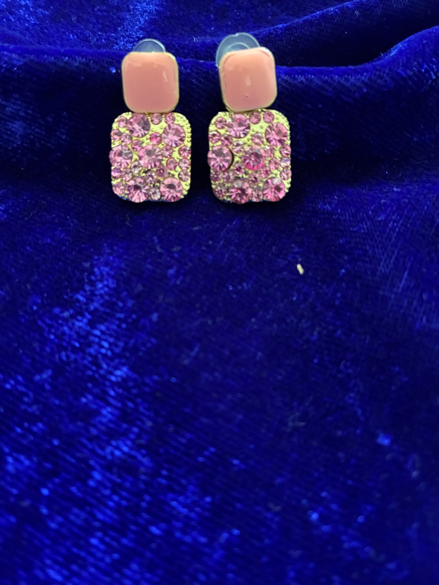 Pink Squared Earrings