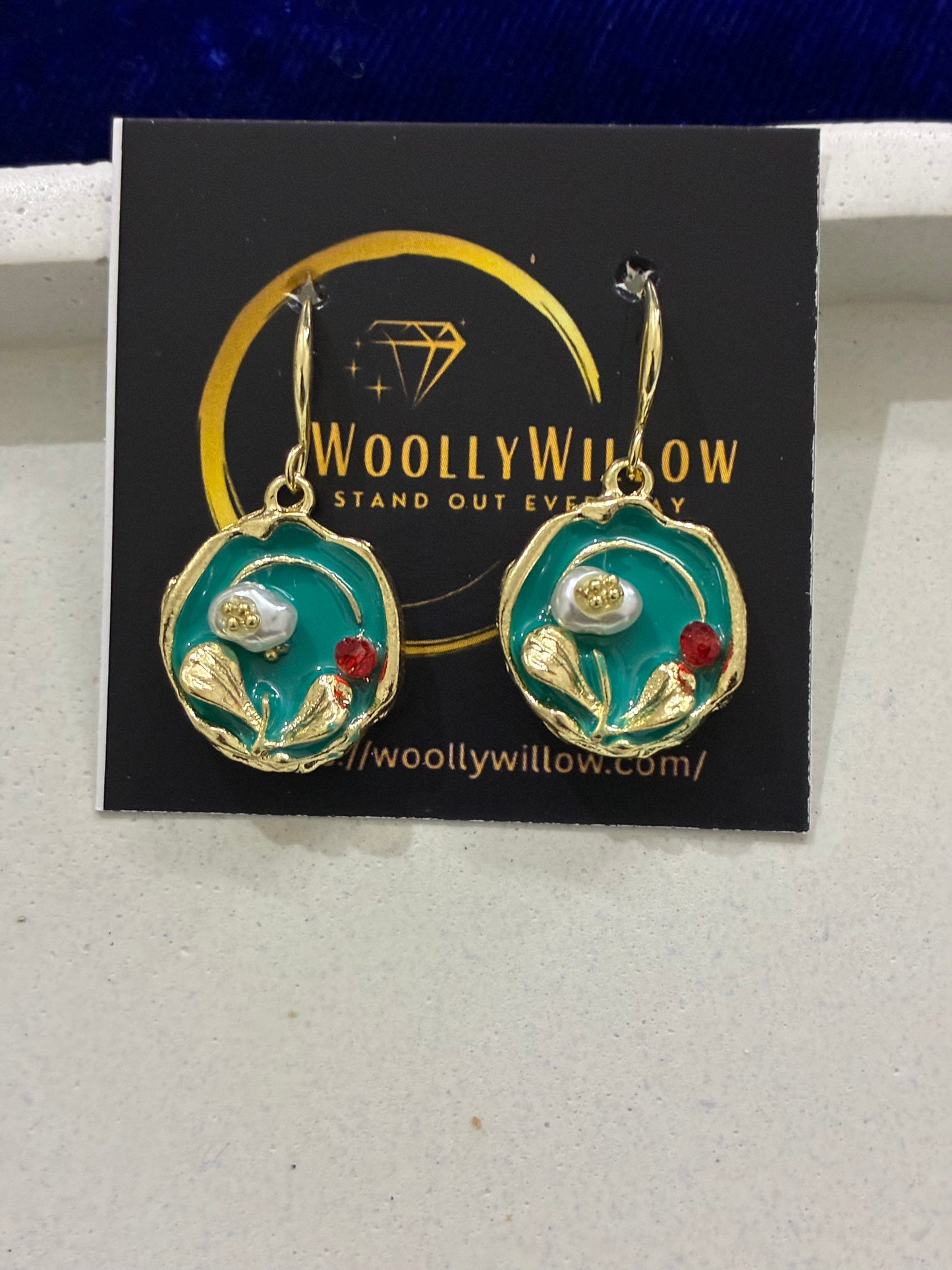 Enamel Flower Earrings