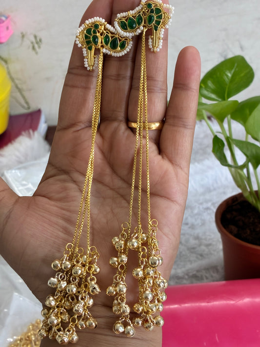 Green Dewdrop Kashmiri Jhumka