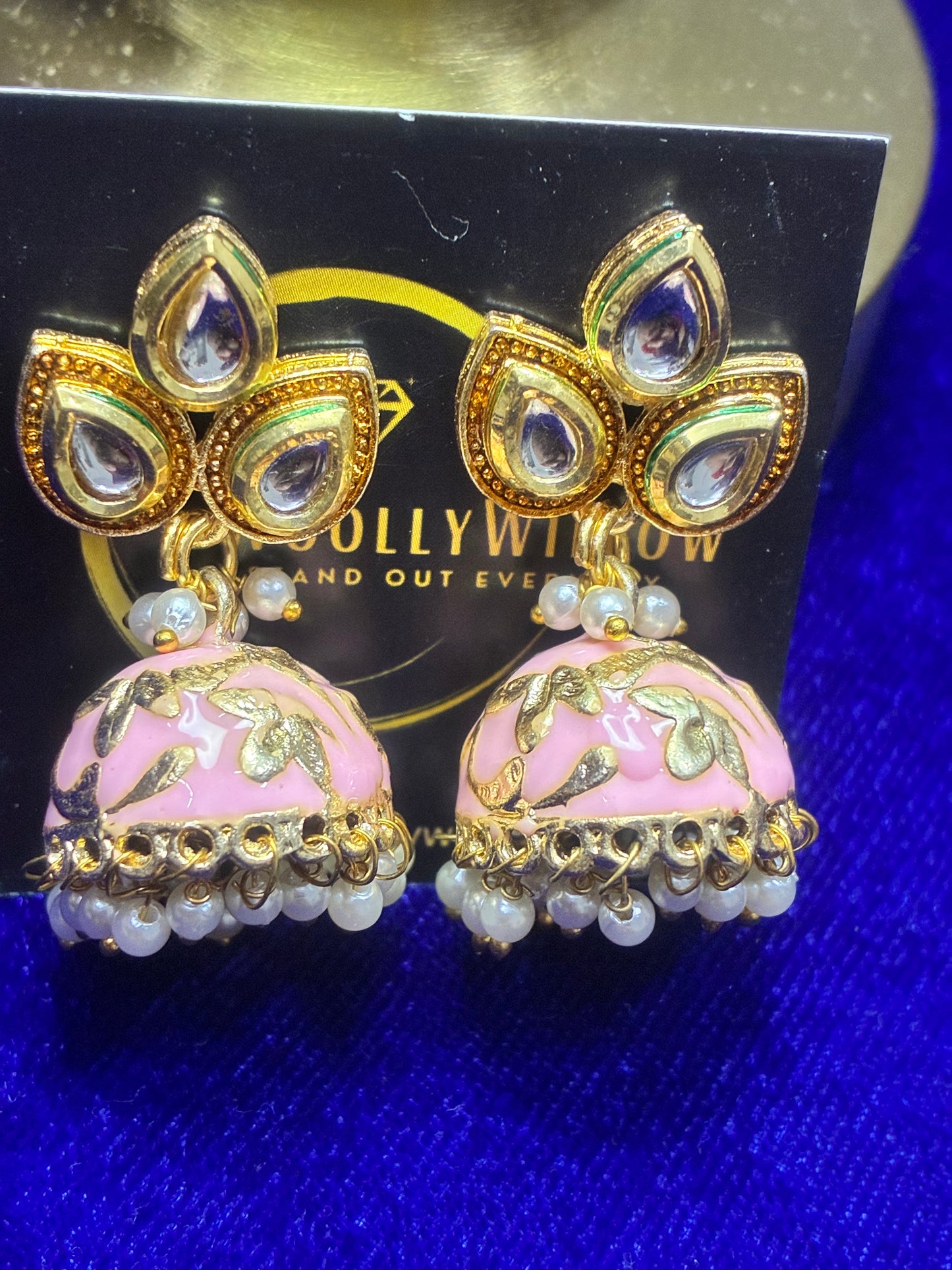 Meenkari Kundan Jhumki