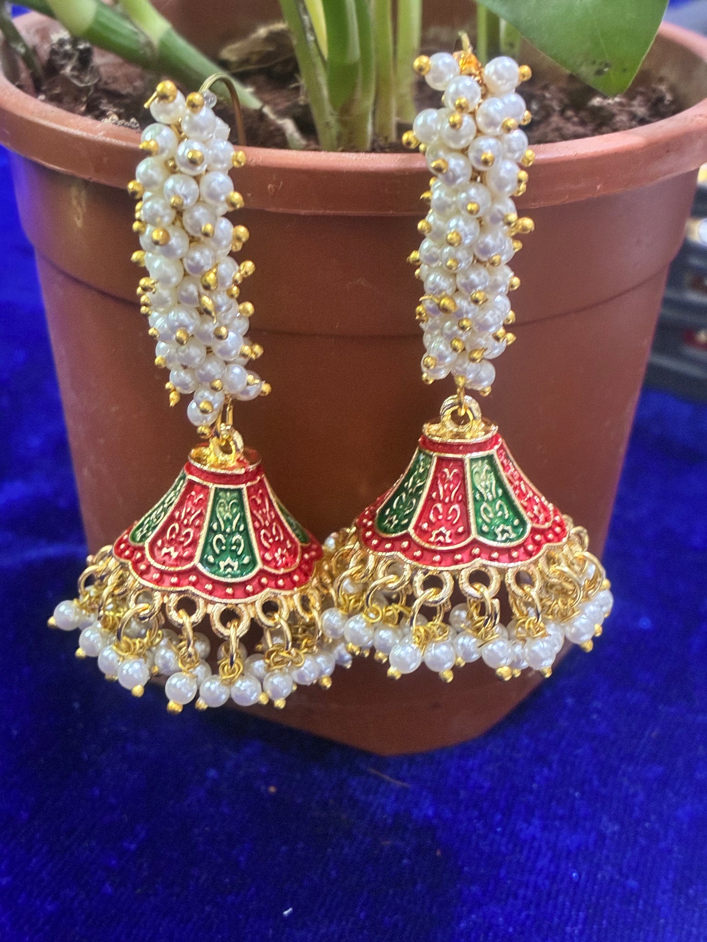 Meenkari Padmavat Jhumka