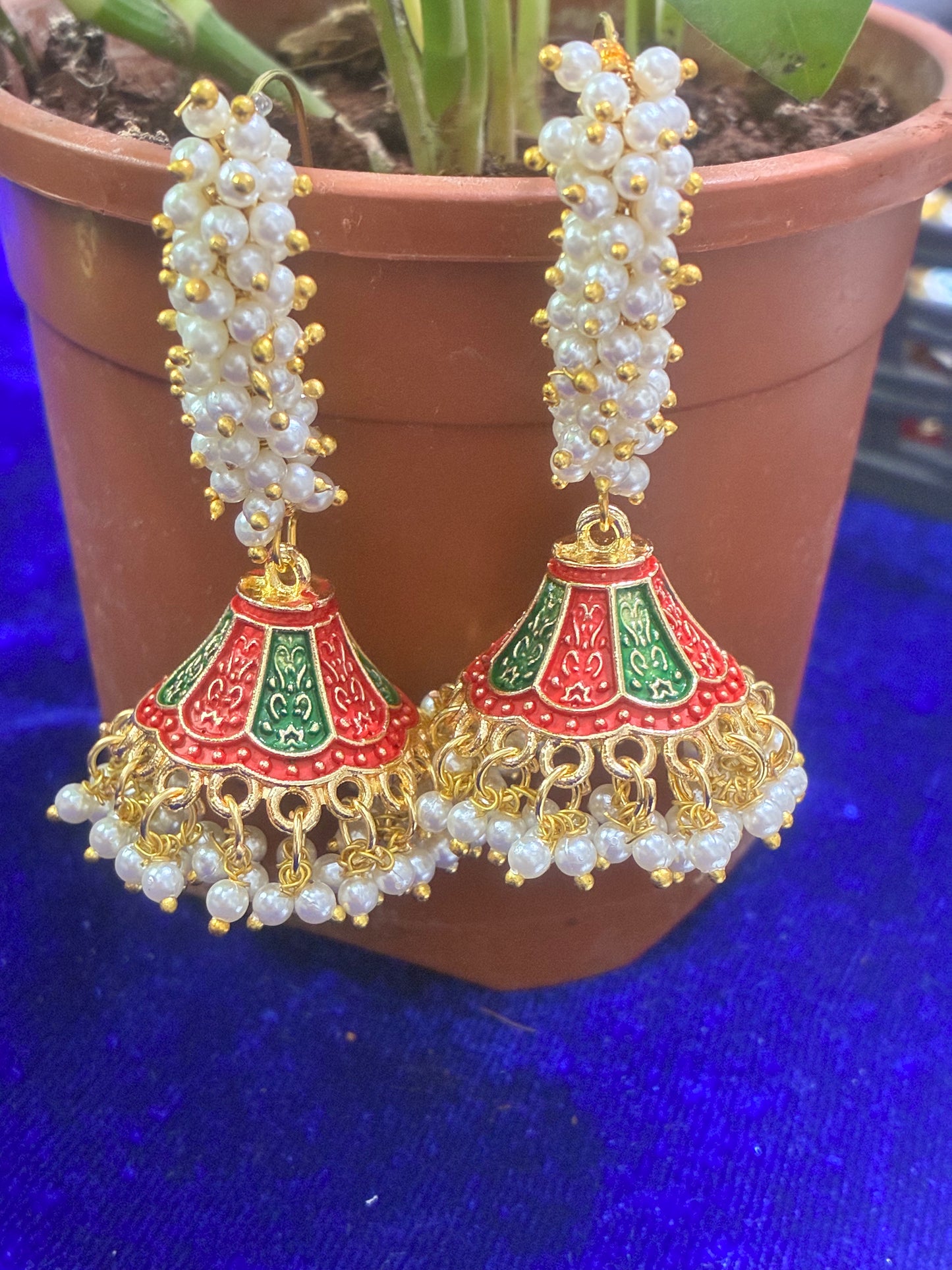 Meenkari Padmavat Jhumka