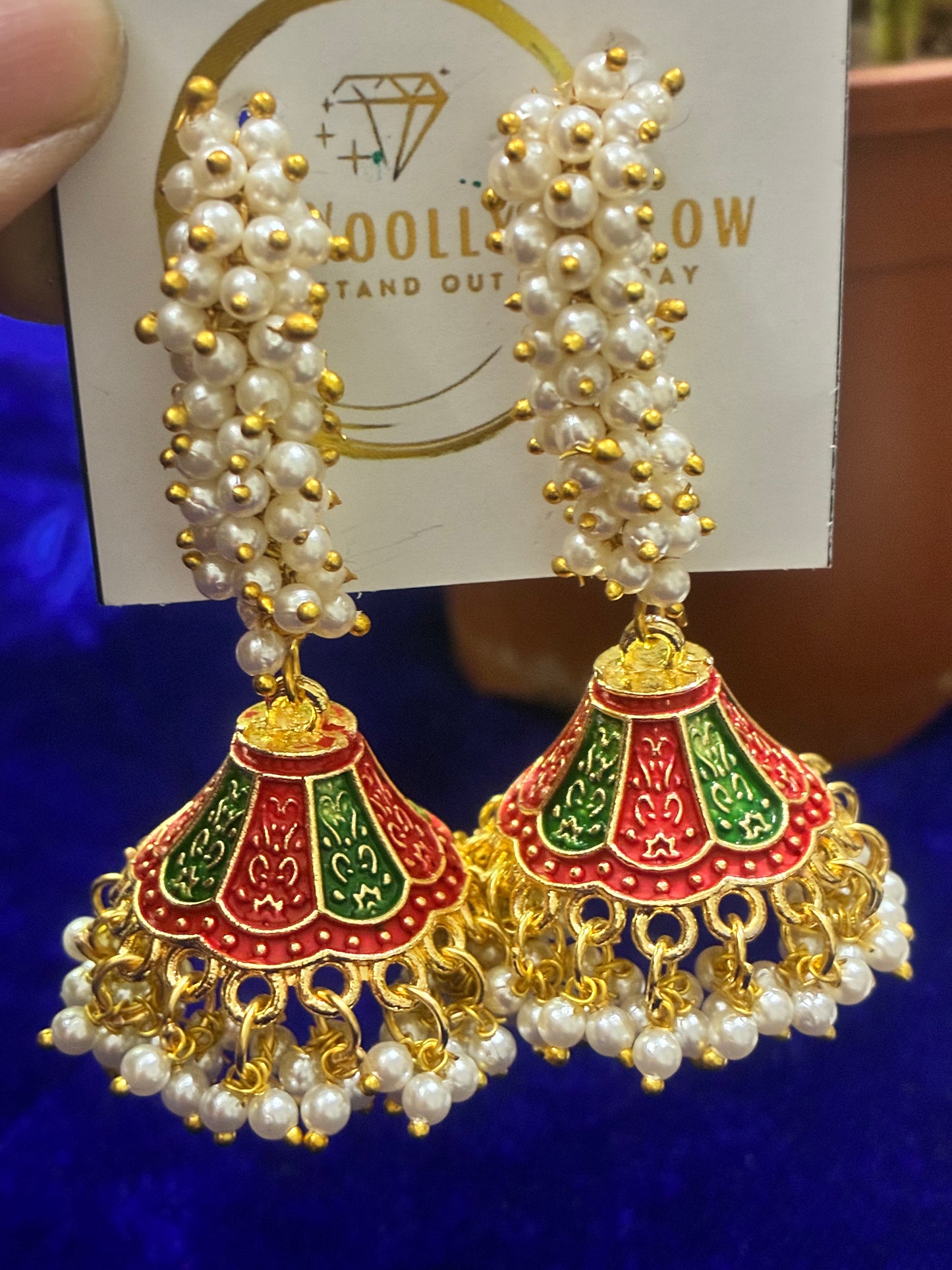 Meenkari Padmavat Jhumka