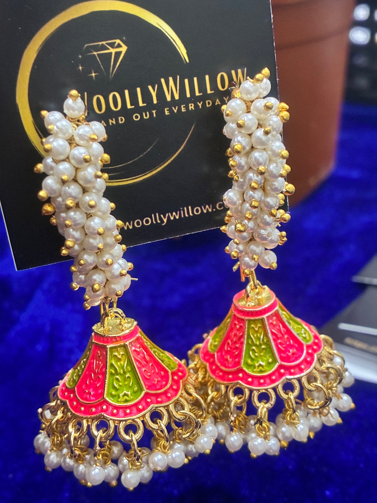 Meenkari Padmavat Jhumka