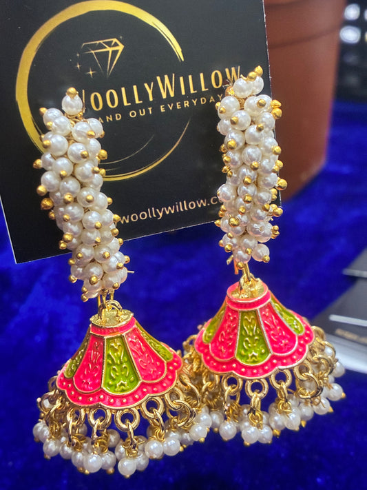 Meenkari Padmavat Jhumka