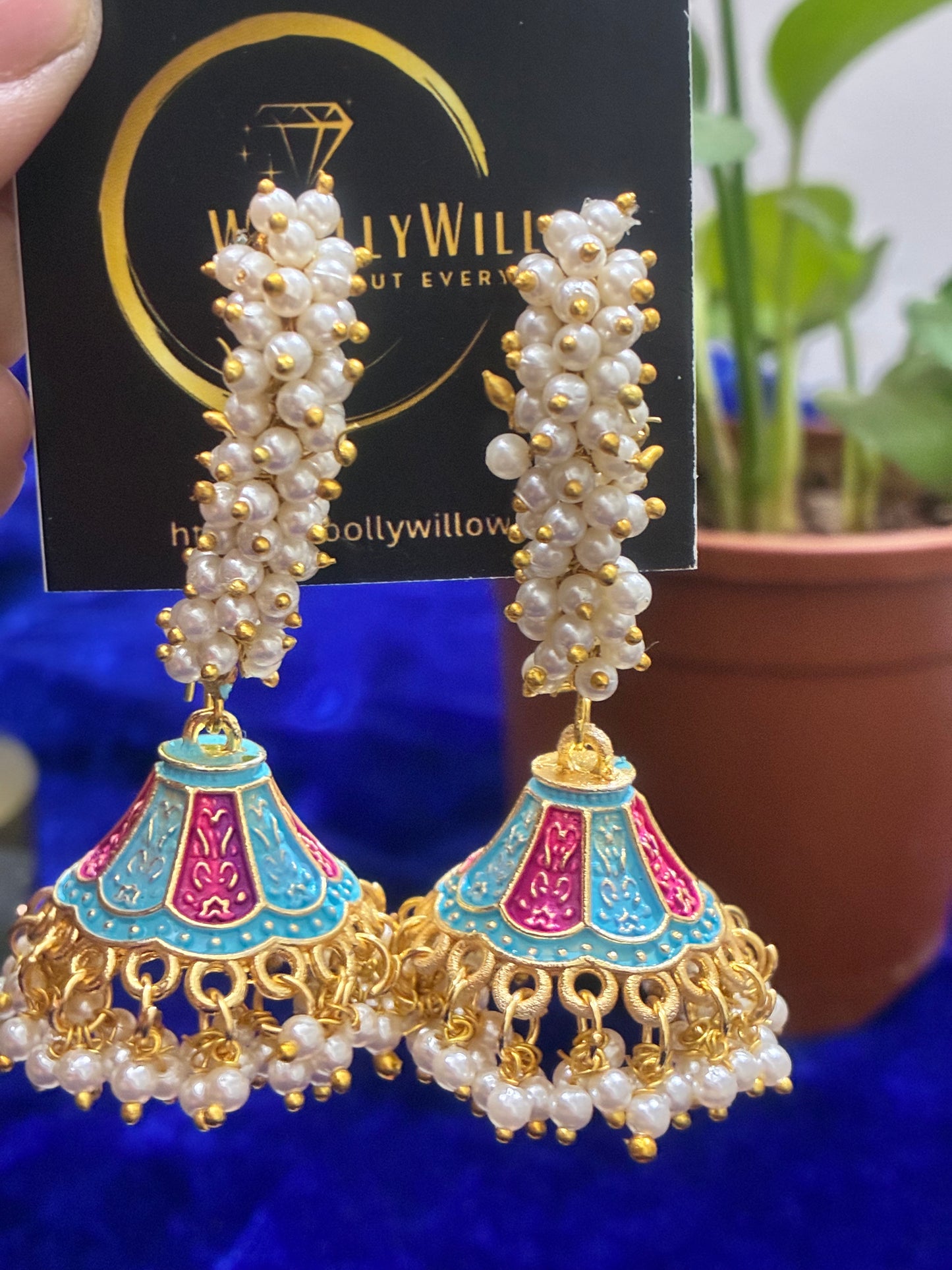 Meenkari Padmavat Jhumka