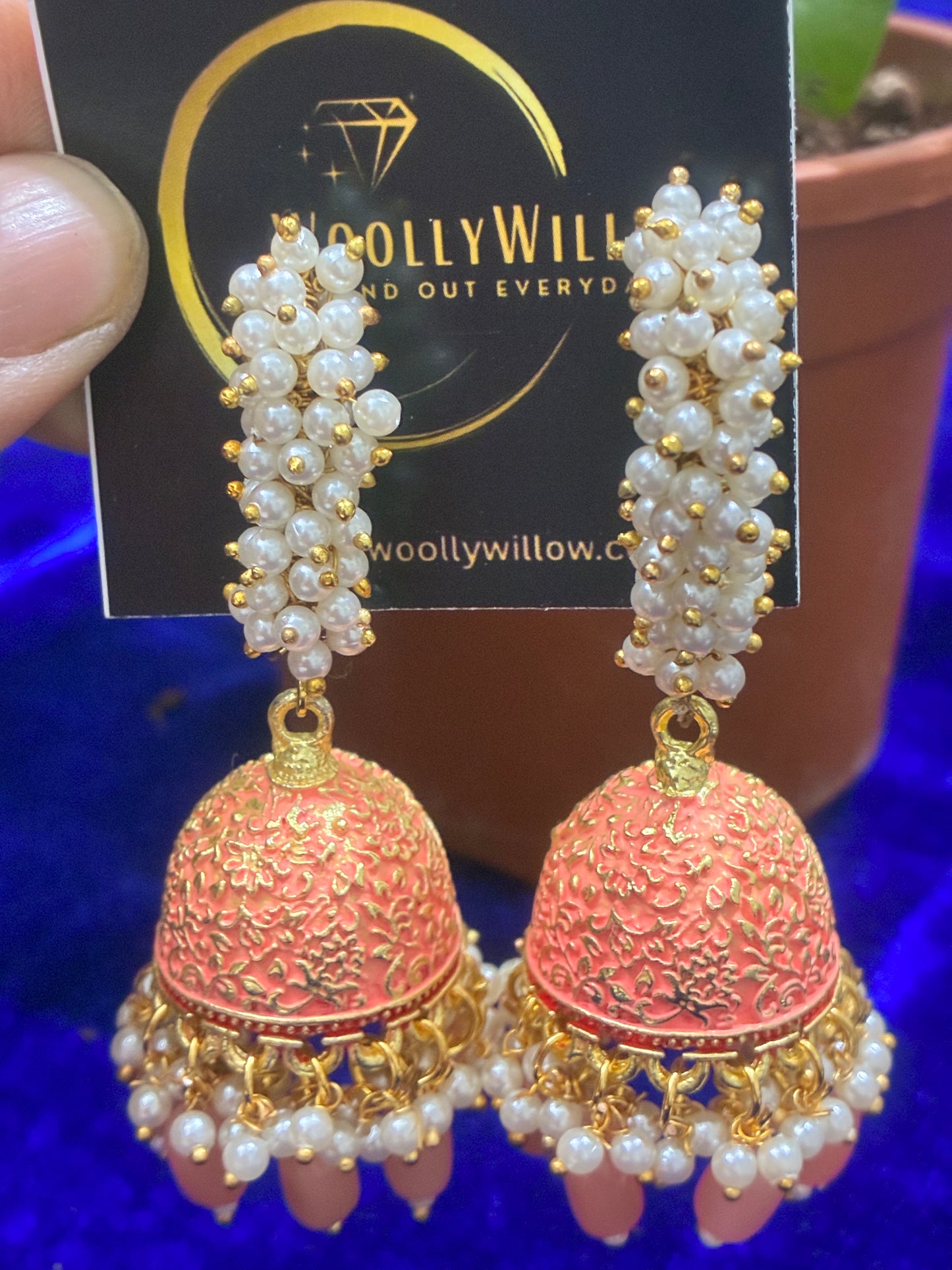 Meenkari Rani Jhumka