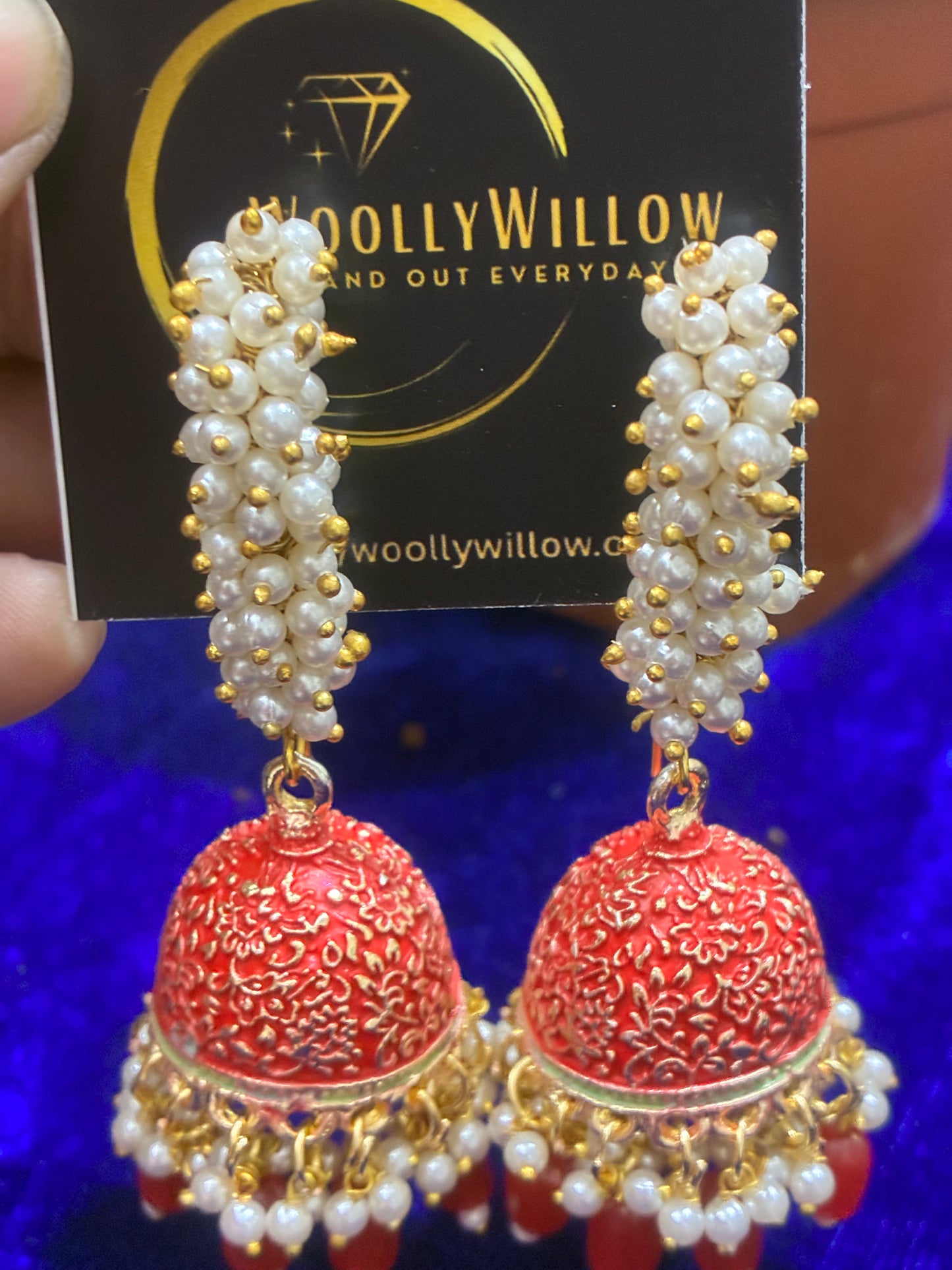 Meenkari Rani Jhumka