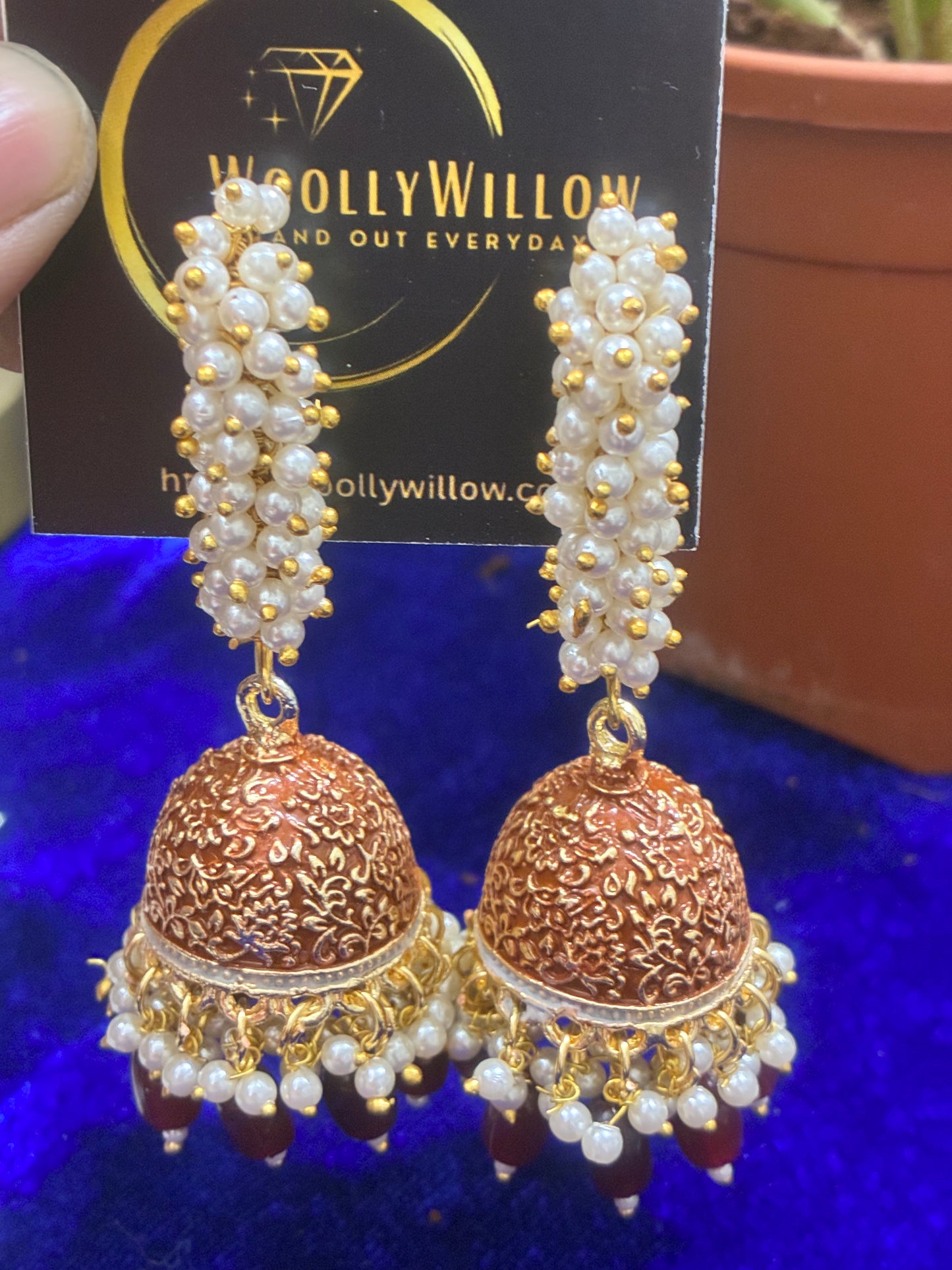 Meenkari Rani Jhumka