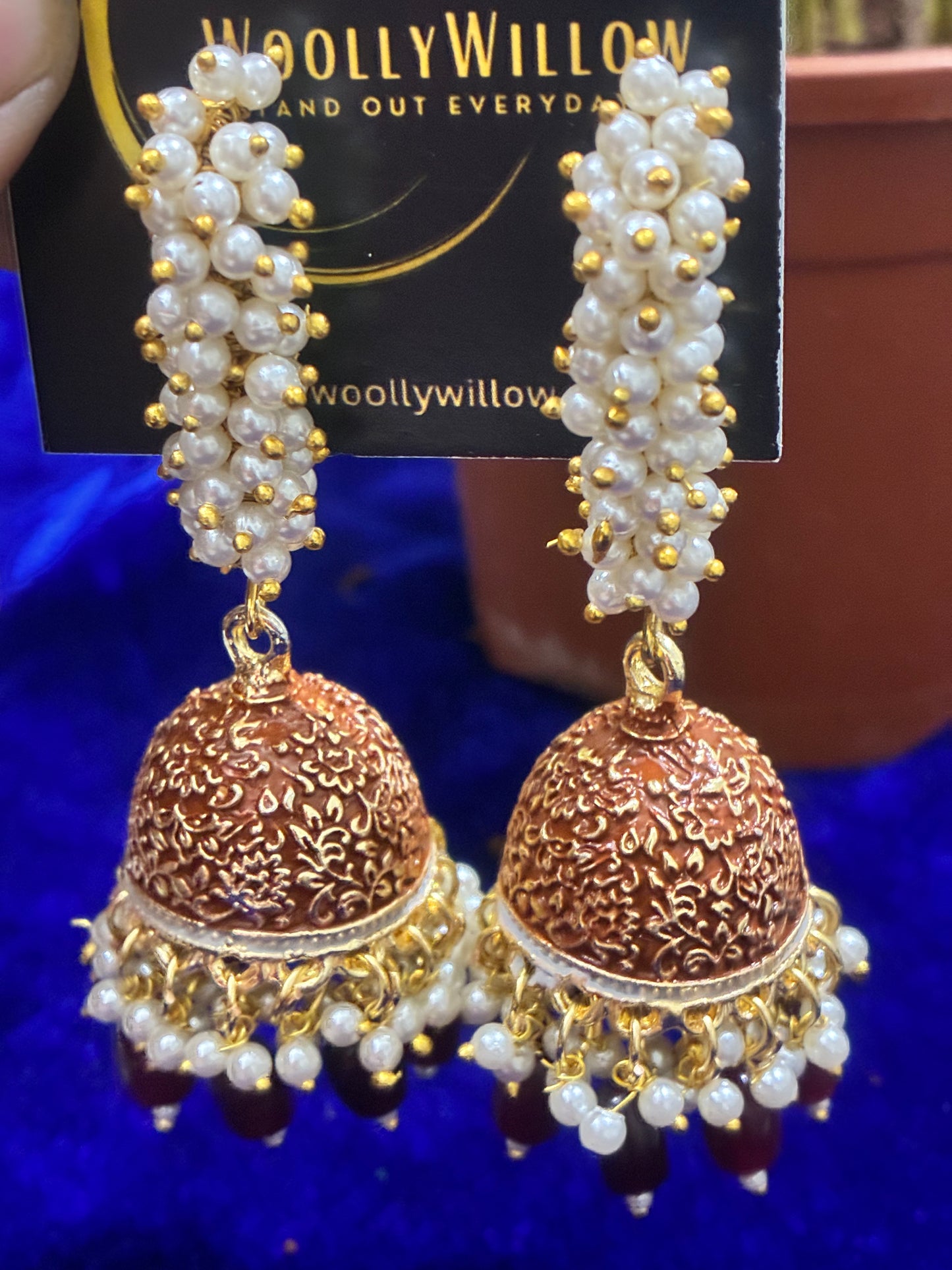 Meenkari Rani Jhumka