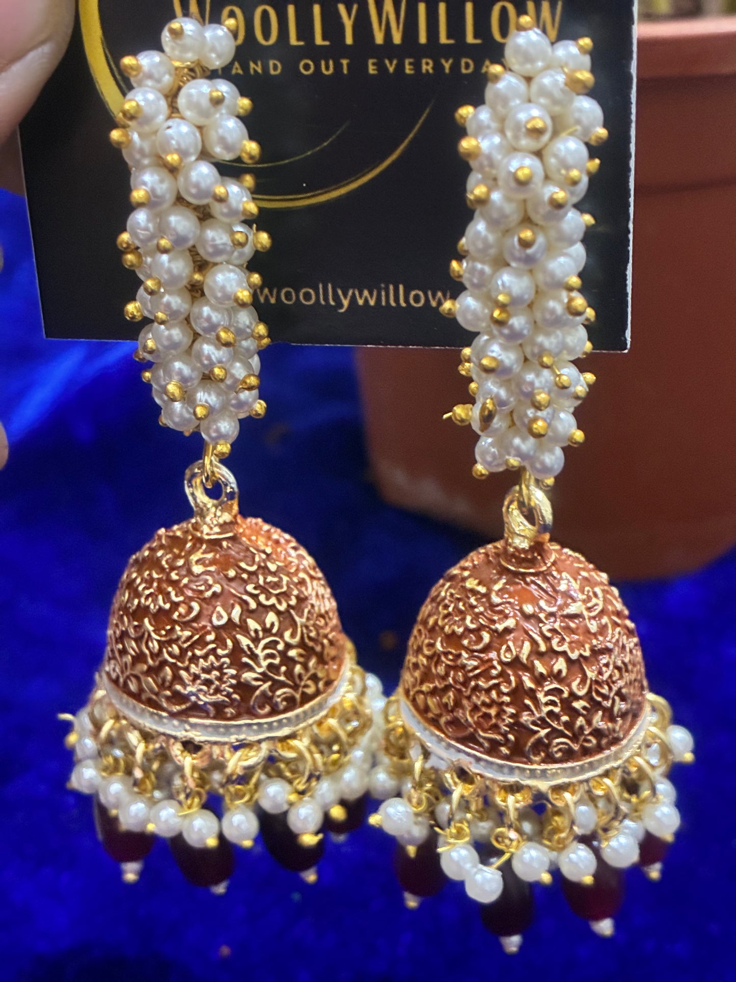 Meenkari Rani Jhumka