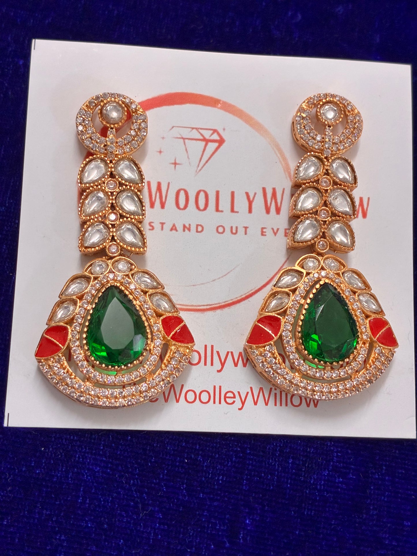 Pari Kundan Stone Earrings