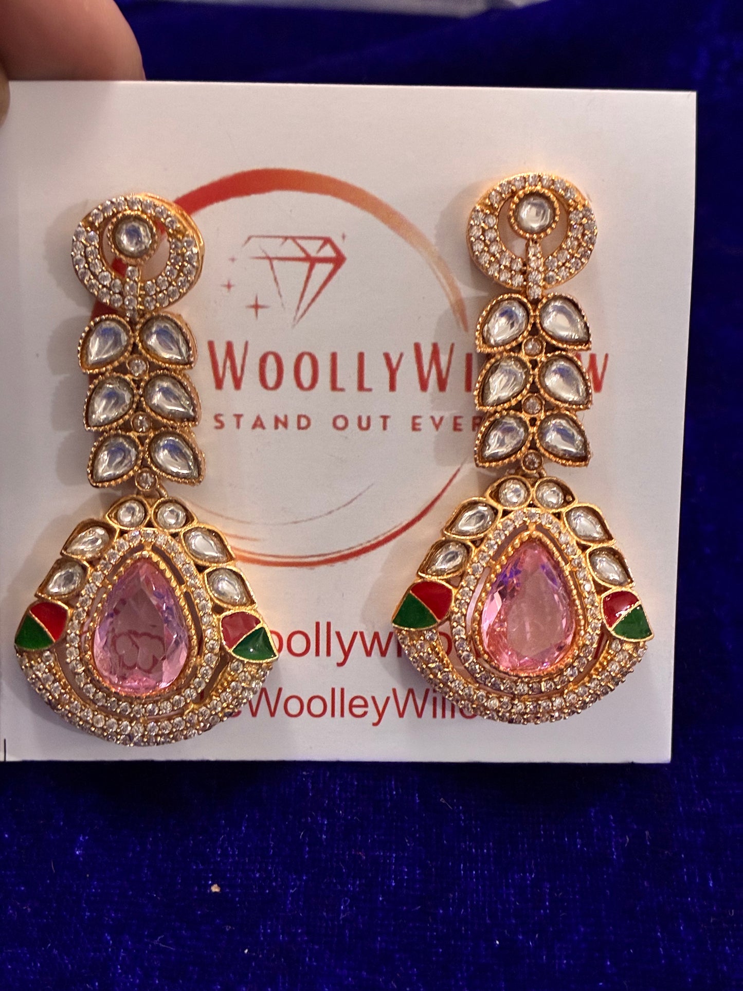 Pari Kundan Stone Earrings