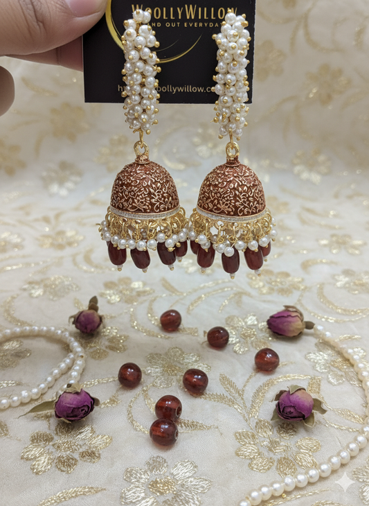 Meenkari Rani Jhumka